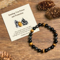 Fortune Jewel "Sending You Power and Protection" Tiger's Eye Bracelet Includes Gift Message Card Fortune Jewel