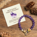 Fortune Jewel "All the best for Calm and Wisdom" Amethyst Safe Bracelet Includes Gift Message Card Fortune Jewel