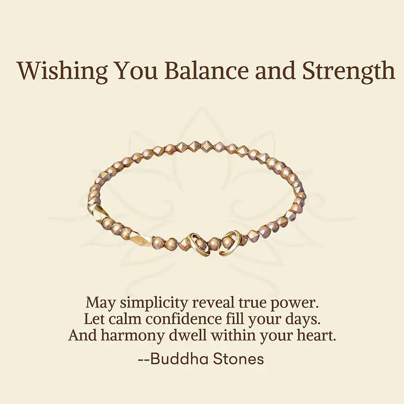 Fortune Jewel "Wishing You Balance and Strength" Brass Bracelet Includes Gift Message Card Fortune Jewel