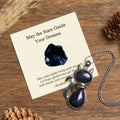 Fortune Jewel "May the Stars Guide Your Dreams" Cat Sandstone Necklace Includes Gift Message Card Fortune Jewel