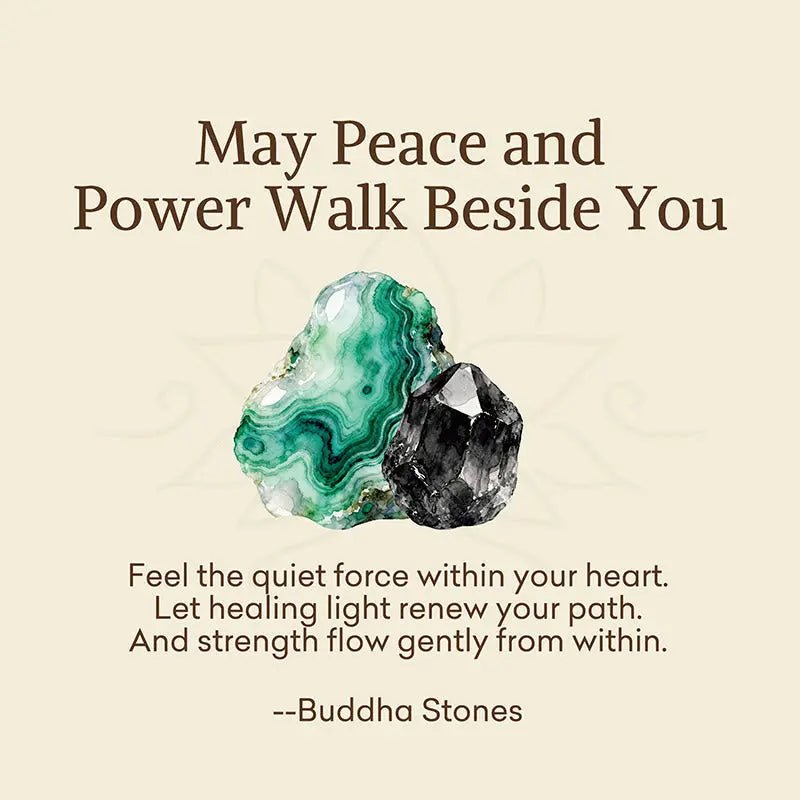 Fortune Jewel "May Peace and Power Walk Beside You" Malachite Bracelet Includes Gift Message Card Fortune Jewel