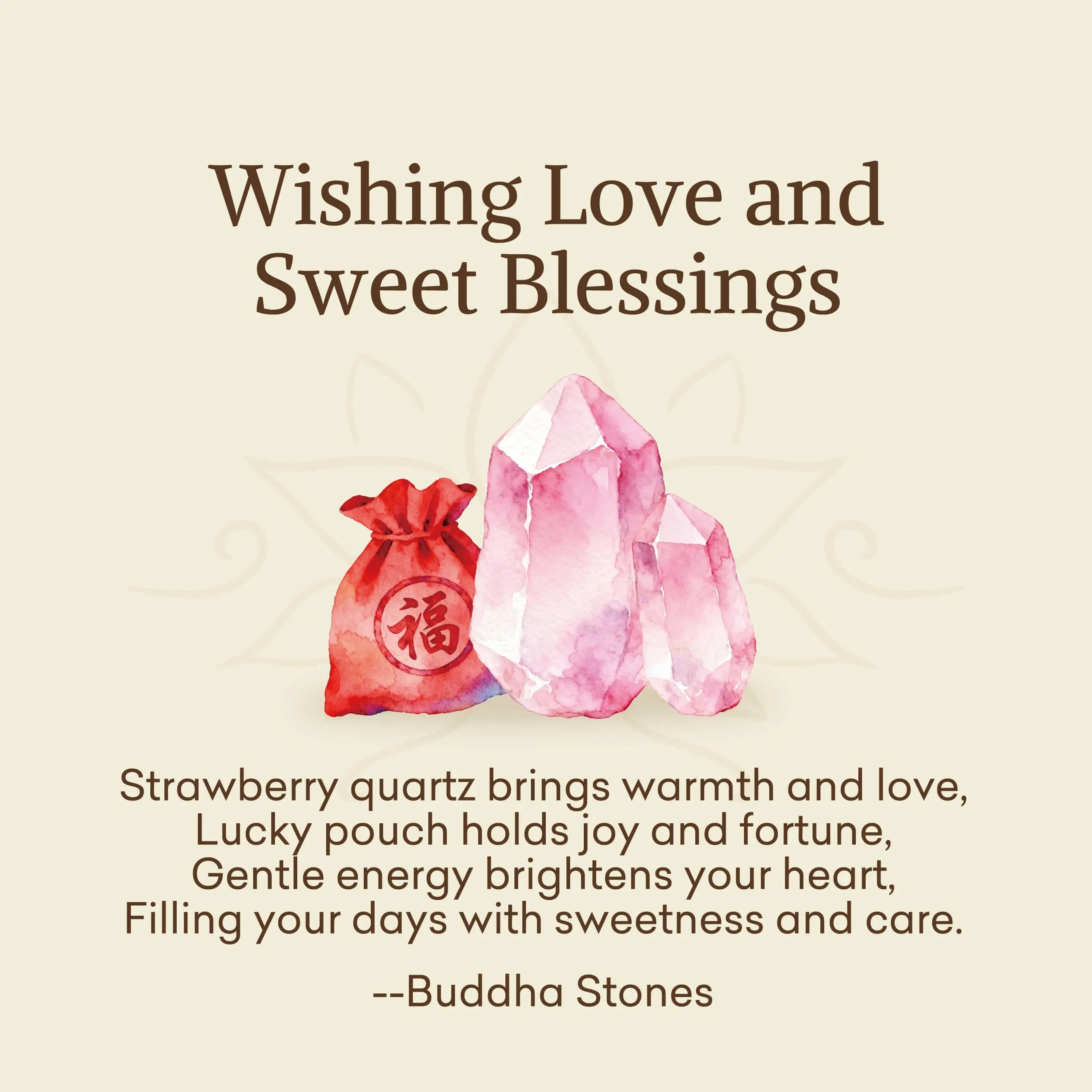 Fortune Jewel "Wishing Love and Sweet Blessings" Quartz Bracelet Includes Gift Message Card Fortune Jewel