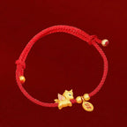 Fortune Jewel 925 Sterling Silver Year Of The Horse Lucky Fortune Red String Strength Bracelet Fortune Jewel