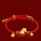 Fortune Jewel 925 Sterling Silver Year Of The Horse Lucky Fortune Red String Strength Bracelet Fortune Jewel