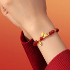 Buddha Stones 925 Sterling Silver Year Of The Horse Red Agate Lucky Fortune Confidence Bracelet Fortune Jewel
