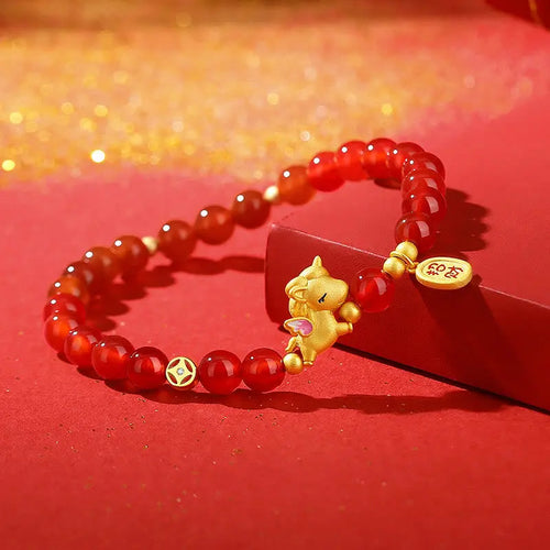 Buddha Stones 925 Sterling Silver Year Of The Horse Red Agate Lucky Fortune Confidence Bracelet Fortune Jewel