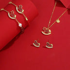 Fortune Jewel 925 Sterling Silver Year Of The Horse Design Red Agate Confidence Earrings Fortune Jewel