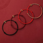 Fortune Jewel Small Peace Buckle Braided String Adjustable Connection Bracelet Anklet - Fortune Jewel