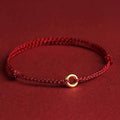 Fortune Jewel Small Peace Buckle Braided String Adjustable Connection Bracelet Anklet - Fortune Jewel
