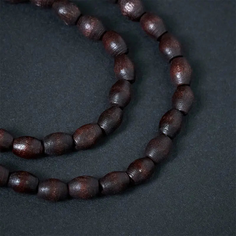 Fortune Jewel Vintage Nepal Avalokitesvara Harmony Coconut Shell Beads Pendant Necklace Fortune Jewel
