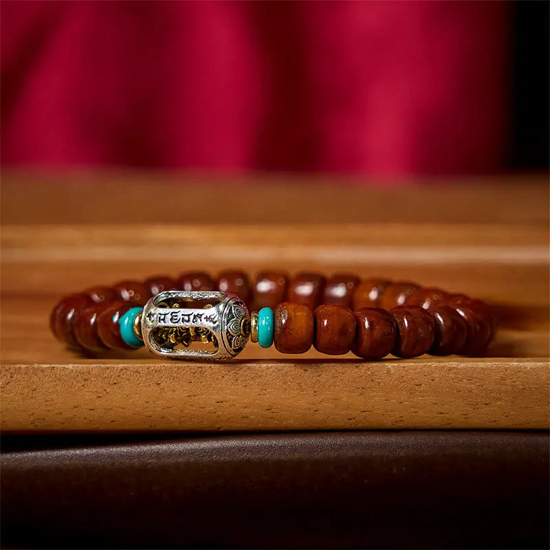 Fortune Jewel Bone Beads Vajra Three-eyed Dzi Bead Luck Bracelet Fortune Jewel