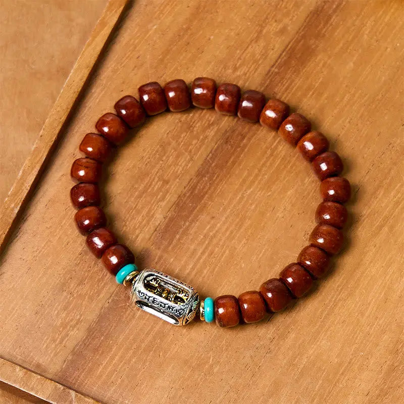 Fortune Jewel Bone Beads Vajra Three-eyed Dzi Bead Luck Bracelet Fortune Jewel