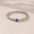 Fortune Jewel Natural Moonstone Lotus Love Charming Bracelet Fortune Jewel