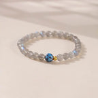 Fortune Jewel Natural Moonstone Lotus Love Charming Bracelet Fortune Jewel