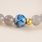 Fortune Jewel Natural Moonstone Lotus Love Charming Bracelet Fortune Jewel