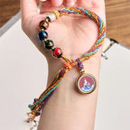 Fortune Jewel Thangka Chinese Zodiac Natal Buddha Cinnabar Blessing String Bracelet Fortune Jewel