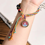 Fortune Jewel Thangka Chinese Zodiac Natal Buddha Cinnabar Blessing String Bracelet Fortune Jewel