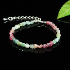 Fortune Jewel 4mm Ultra-thin Tourmaline Irregular Beads Positive Chain Bracelet - Fortune Jewel