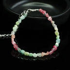 Fortune Jewel 4mm Ultra-thin Tourmaline Irregular Beads Positive Chain Bracelet - Fortune Jewel