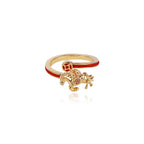 Fortune Jewel Copper Red String Copper Coins Year Of The Horse Opening Balance Ring - Fortune Jewel