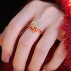 Fortune Jewel Copper Red String Copper Coins Year Of The Horse Opening Balance Ring - Fortune Jewel