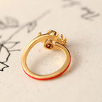 Fortune Jewel Copper Red String Copper Coins Year Of The Horse Opening Balance Ring - Fortune Jewel