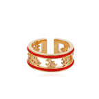 Fortune Jewel Golden Year Of The Horse Luck Blessing Copper Opening Ring - Fortune Jewel