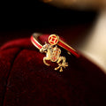 Fortune Jewel Copper Red String Copper Coins Year Of The Horse Opening Balance Ring - Fortune Jewel