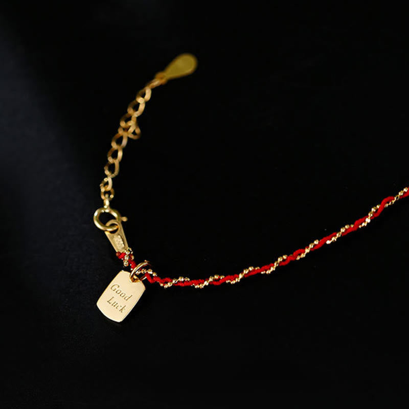 Fortune Jewel 925 Sterling Silver Red String Good Luck Bracelet - Fortune Jewel
