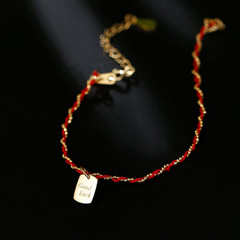 Fortune Jewel 925 Sterling Silver Red String Good Luck Bracelet - Fortune Jewel