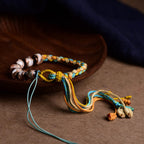 Fortune Jewel Tibet Liuli Glass Wishing Health And Safety String Bracelet - Fortune Jewel