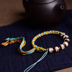 Fortune Jewel Tibet Liuli Glass Wishing Health And Safety String Bracelet - Fortune Jewel