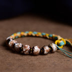 Fortune Jewel Tibet Liuli Glass Wishing Health And Safety String Bracelet - Fortune Jewel
