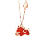 Fortune Jewel 925 Sterling Silver Year Of The Horse Red String Red Agate Coin Charm Luck Bracelet - Fortune Jewel