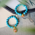 Fortune Jewel 4mm Ultra-Fine Turquoise Faceted Bead Design Strength Elastic Ring - Fortune Jewel