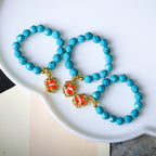 Fortune Jewel 4mm Ultra-Fine Turquoise Faceted Bead Design Strength Elastic Ring - Fortune Jewel