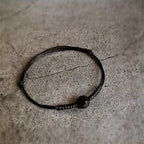 Fortune Jewel Natural Black Obsidian String Braided Strength Bracelet - Fortune Jewel