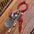 Fortune Jewel Chinese Zodiac Nine Palaces Eight Diagrams Buddha Dzi Bead Serenity Key Chain - Fortune Jewel