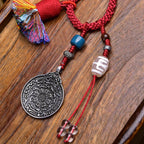Fortune Jewel Chinese Zodiac Nine Palaces Eight Diagrams Buddha Dzi Bead Serenity Key Chain - Fortune Jewel
