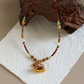 Fortune Jewel Year Of The Horse Copper Tiger Eye Various Beads Balance Necklace Pendants - Fortune Jewel
