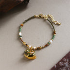 Fortune Jewel Year Of The Horse Oil Dripping Copper Various Beeds Grace Bracelet - Fortune Jewel