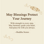 Fortune Jewel "May Blessings Protect Your Journey" Dzi Bead Bracelet Includes Gift Message Card - Fortune Jewel