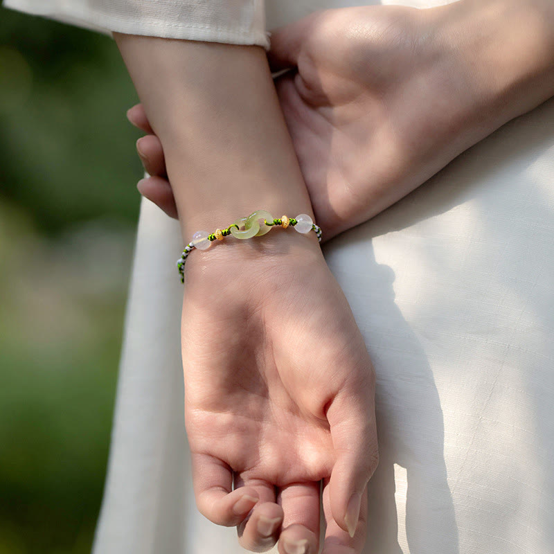 Buddha Stones Braided Rope Peace Buckle Love Calm Bracelet - Fortune Jewel
