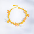 Fortune Jewel 24k Gold Plated Brass Fox Fu Character Ruyi Charm Luck Bracelet - Fortune Jewel