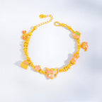 Fortune Jewel 24k Gold Plated Brass Fox Fu Character Ruyi Charm Luck Bracelet - Fortune Jewel
