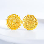 Fortune Jewel 24k Gold Plated Brass Yellow Jambhala Prosperity Protection Chain Pendant Necklace - Fortune Jewel