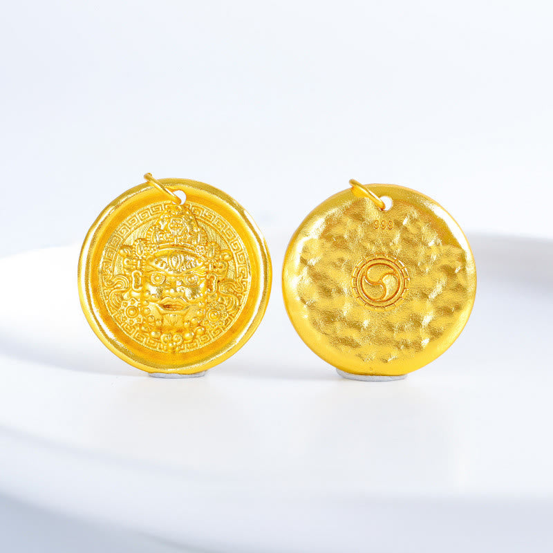 Fortune Jewel 24k Gold Plated Brass Yellow Jambhala Prosperity Protection Chain Pendant Necklace - Fortune Jewel