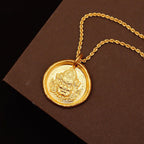 Fortune Jewel 24k Gold Plated Brass Yellow Jambhala Prosperity Protection Chain Pendant Necklace - Fortune Jewel