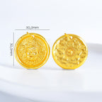 Fortune Jewel 24k Gold Plated Brass Yellow Jambhala Prosperity Protection Chain Pendant Necklace - Fortune Jewel