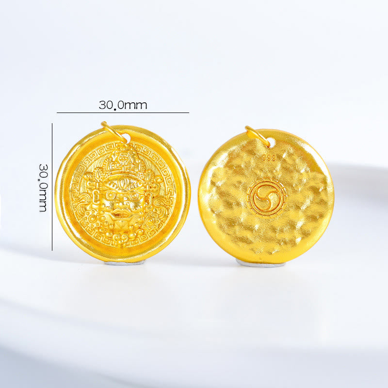 Fortune Jewel 24k Gold Plated Brass Yellow Jambhala Prosperity Protection Chain Pendant Necklace - Fortune Jewel